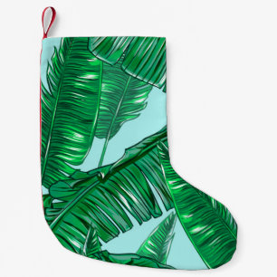 Meia De Natal Pequena Palmeiras tropicais folhas de palma sem descontinu