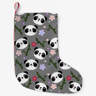 Meia De Natal Pequena Panda de Kawaii em cinzas
