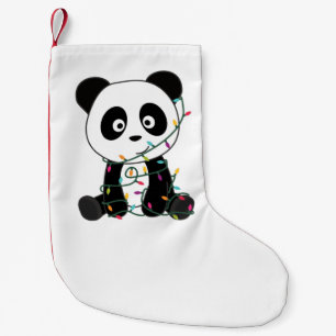 Meia De Natal Pequena Panda Natal Neve Inverno Animais Pandas Adultos C