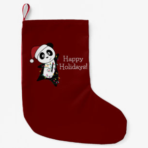Meia De Natal Pequena Panda Natal Neve Inverno Pandas Pequenas C