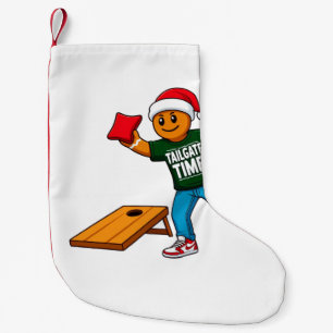 Meia De Natal Pequena Pão de Mel Cornhole Natal Esporte Feriado