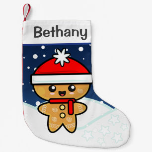 Meia De Natal Pequena Pão de Natal