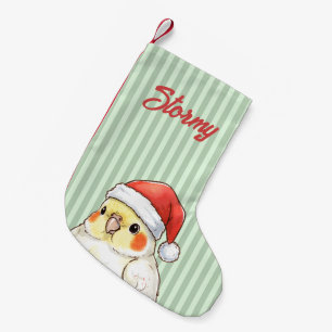 Meia De Natal Pequena Papagaio-do-nordeste de Natal Personalizado Usando