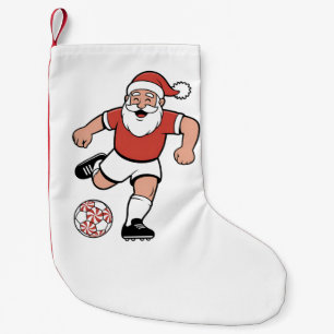 Meia De Natal Pequena Papai Noel Jogando Futebol Natal Jogador Esporte