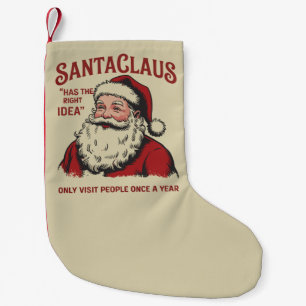 Meia De Natal Pequena Papai Noel Tem A Ideia Certa Piada De Natal 