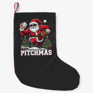 Meia De Natal Pequena Papais noeis de Natal de Pitchmas felizes Baseball