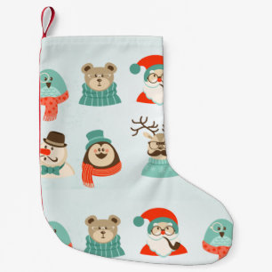 Meia De Natal Pequena papais noeis de natal hipster estoque de Natal