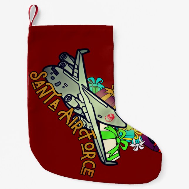 Meia De Natal Pequena Papais noeis, Força Aérea, Exército (Frente)