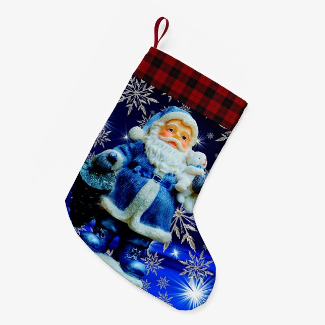 MEIA DE NATAL PEQUENA PAPAIS NOEIS STARS XMAS (Frente (Pendurada))