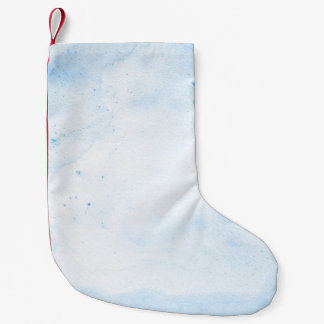Meia De Natal Pequena Papel de cor azul-aquática de fundo