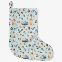 Papel de embrulho de Natal costeiro alegre