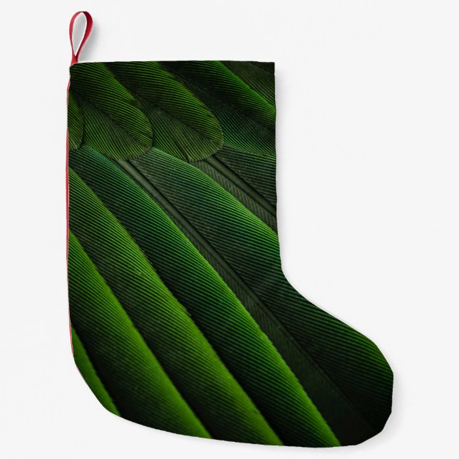 Meia De Natal Pequena Papel de parede 3D verde (Frente)
