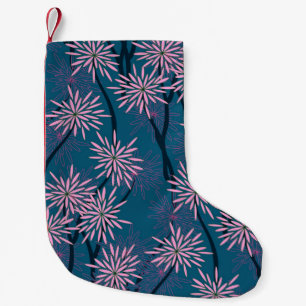 Meia De Natal Pequena Papel de parede: marinho asiático azul, rosa.