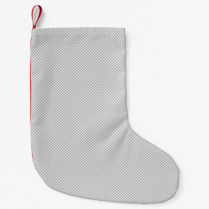 Meia De Natal Pequena Papel de Presente Cinza com Padrão de Natal Modern
