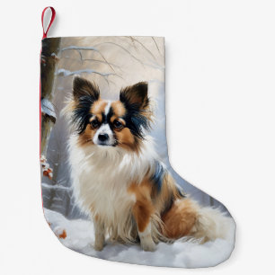 Meia De Natal Pequena Papillon Deixe-O Neve Natal
