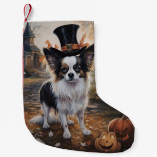 Meia De Natal Pequena Papillon Pumpkins Halloween Scary