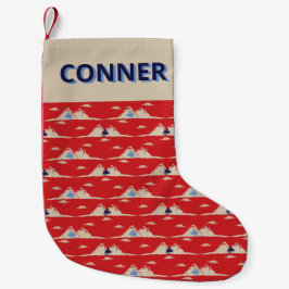 Meia De Natal Pequena Para Snowmobilers, Padrão Snowmobile Personalizado