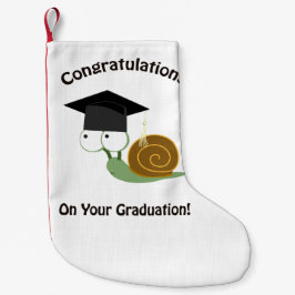 Meia De Natal Pequena Parabéns no Caracol de Graduação