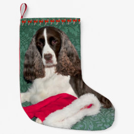 Meia De Natal Pequena Parada de Natal Inglês Springer Spaniel