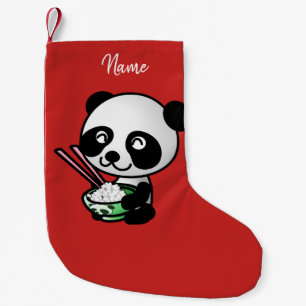 Meia De Natal Pequena Parada de Natal. Panda.