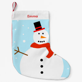 Meia De Natal Pequena Parada de Natal Personalizada do Snowman