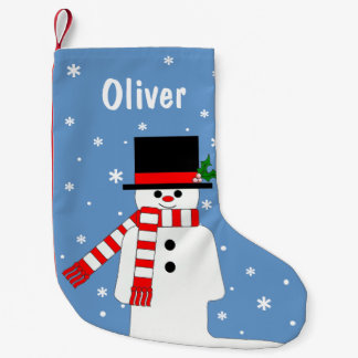 Meia De Natal Pequena Parada de Natal Personalizada para Oliver