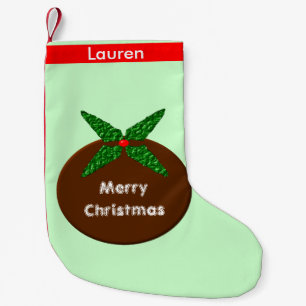 Meia De Natal Pequena Parada de Natal Personalizada para Pudim de Natal