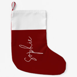 Meia De Natal Pequena Parada de Natal Red Plush,Personalizado