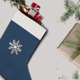Meia De Natal Pequena Parada de Natal Simples com Floco de Neve