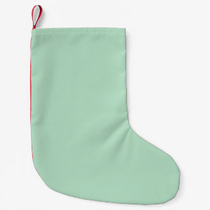 Meia De Natal Pequena Parada de Natal Verde Mint Minimalista