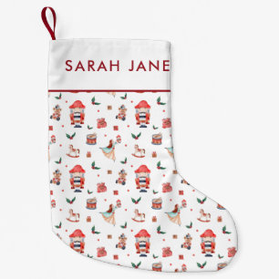 Meia De Natal Pequena Parada de Nozes de Natal