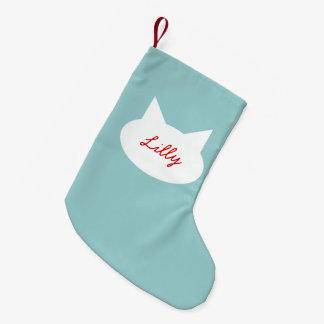Meia De Natal Pequena Paragem de Pet de Natal Personalizado por Cat Mode