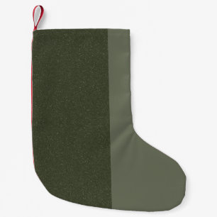 Meia De Natal Pequena Paragem Personalizada Do Ruído Verde De Dois Tons
