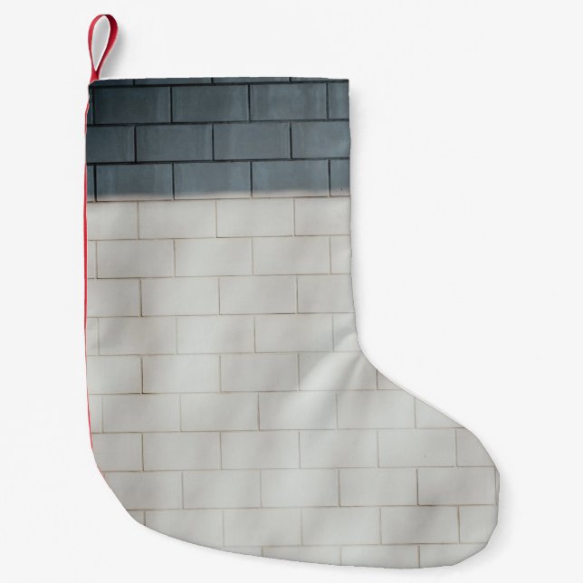 Meia De Natal Pequena Parede branca (Frente)