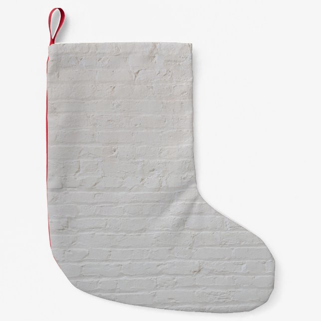 Meia De Natal Pequena Parede branca (Frente)