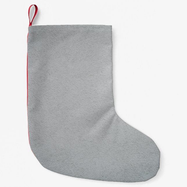 Meia De Natal Pequena Parede de cinza pintada (Frente)