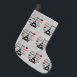 Meia De Natal Pequena Paris<br><div class="desc">Ilustração de design de texto de Paris com Torre Eiffel e decoração de corações vermelhos. É possível mudar a cor de fundo e adicionar uma diferente à design com sua escolha.</div>