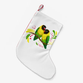 Meia De Natal Pequena Pássaros Mascarados Negros