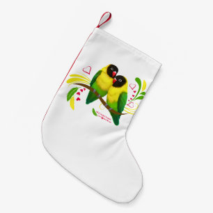Meia De Natal Pequena Pássaros Mascarados Negros