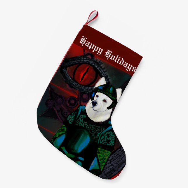 Meia De Natal Pequena Pastor Alemão           (Frente (Pendurada))