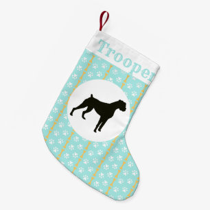 Meia De Natal Pequena Pata De Cão-De-Cão Personalizado E Padrão Ósse
