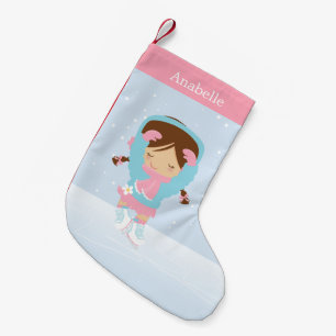 Meia De Natal Pequena Patinador de desenho pequeno e bonito personalizad