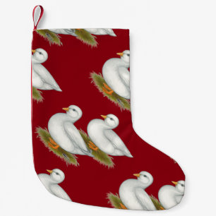 Meia De Natal Pequena Patos: Chamadas do branco