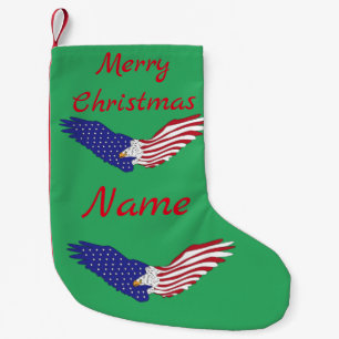 Meia De Natal Pequena Patriótico Americano Thunder_Cove