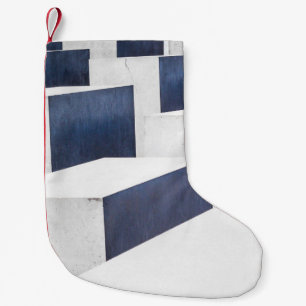 Meia De Natal Pequena Pavimentos de betão branco