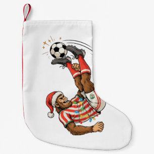 Meia De Natal Pequena Pé Grande Sasquatch Futebol Natal Feriado Esporte