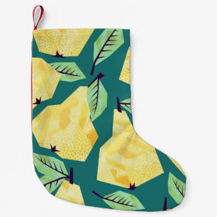Meia De Natal Pequena Pear Padrões: Elegância Sem Costura Por Aquarela