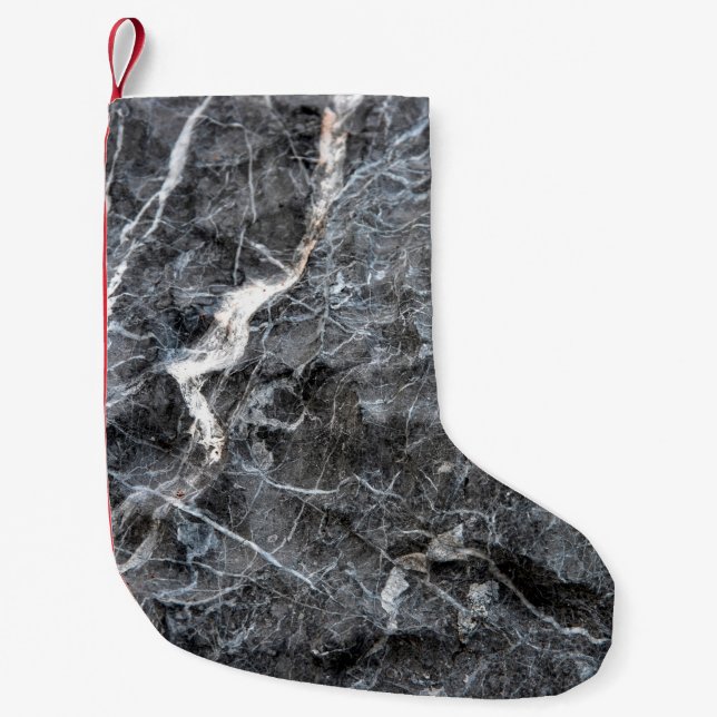 Meia De Natal Pequena pedra de cinza (Frente)