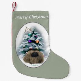 Meia De Natal Pequena Pekingese Christmas