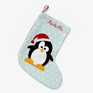 Meia De Natal Pequena Penguin Feriado Engraçado Personalizado